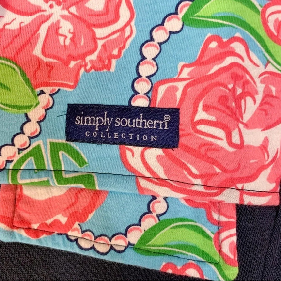 Simply Southern Navy Floral 1/4 Zip Pullover Sweatshirt - Picture 6 of 8